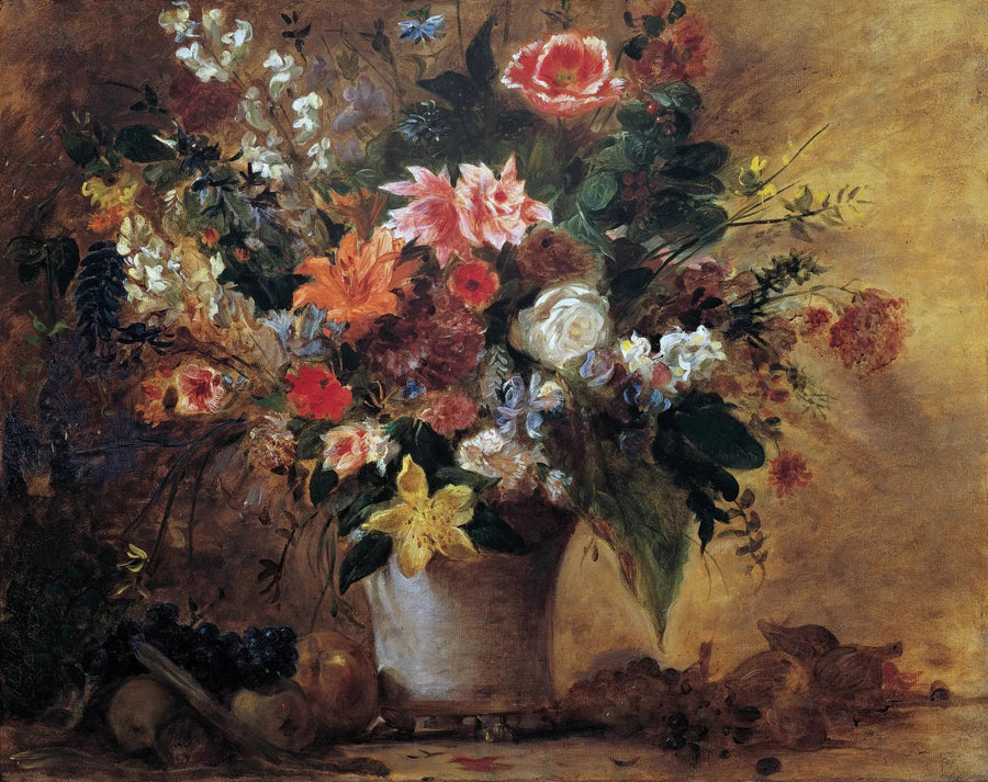 Kukka-asetelma - Eugène Delacroix