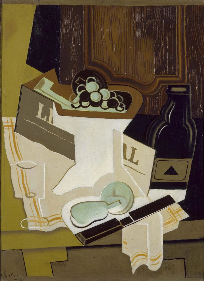 Still life in front of the wardrobe - Juan Gris