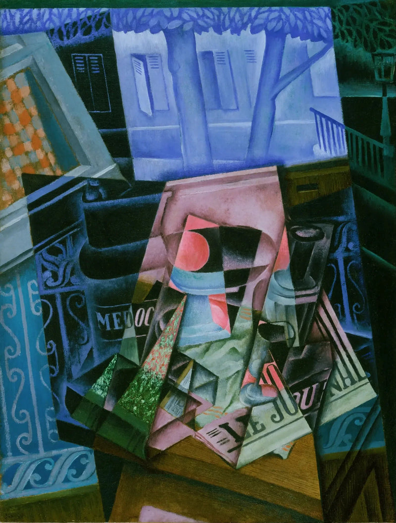 Still life in front of an open window, Ravignan Square - Juan Gris