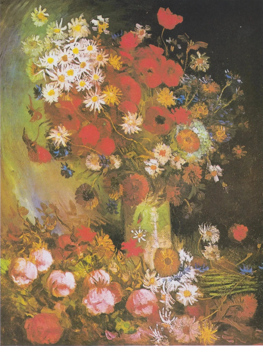 Niittykukkia ja ruusuja - Vincent van Gogh