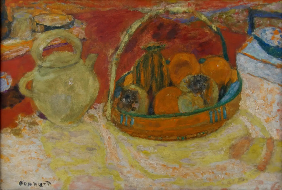 Keltainen ja punainen stillife - Pierre Bonnard