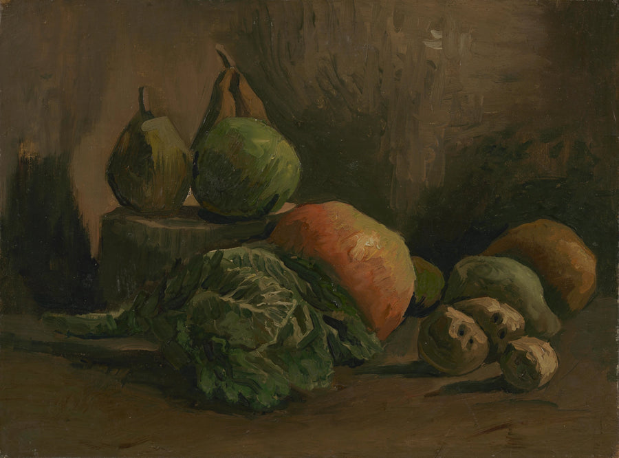 Kuolema-asetelma vihanneksilla ja hedelmillä - Vincent van Gogh