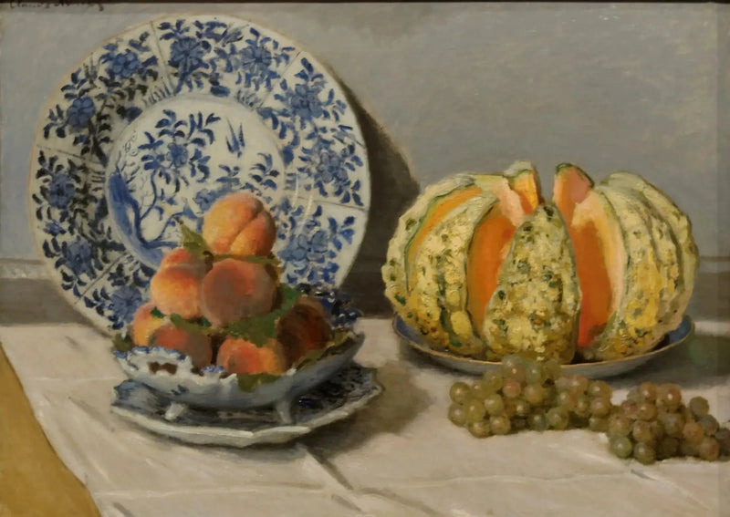 Asetelma meloni W245: n kanssa - Claude Monet