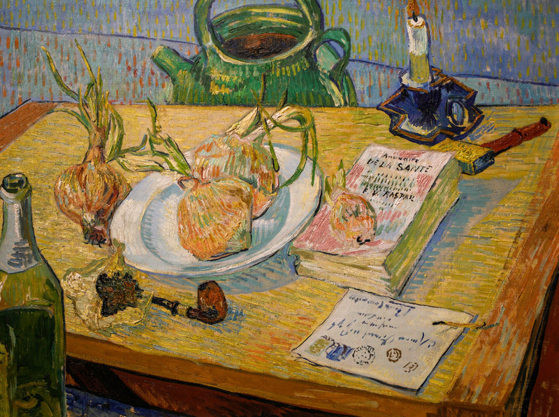 Still life with drawing board and onions - Vincent van Gogh