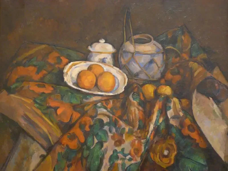 Still life, ginger jar, sugar bowl and oranges - Paul Cézanne