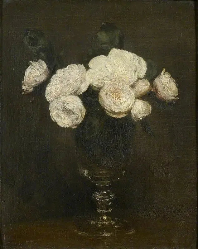 Still life: Malmaison-ruusut - Henri Fantin-Latour