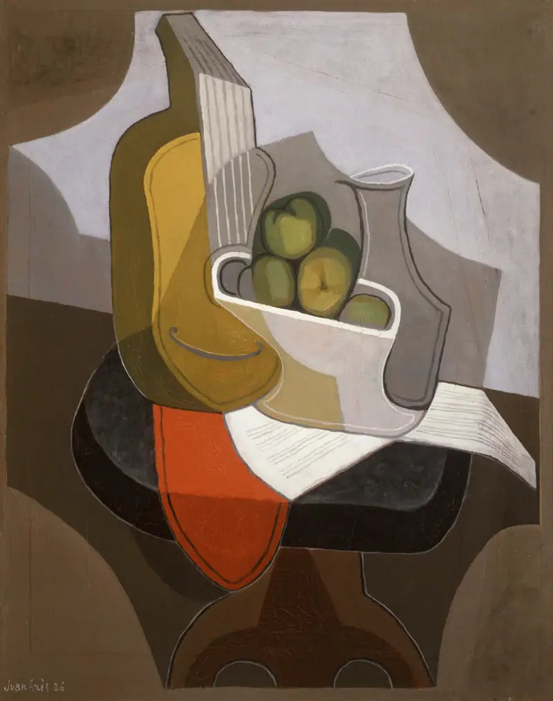 Still life: pöytä punaisella pöytäliinalla - Juan Gris