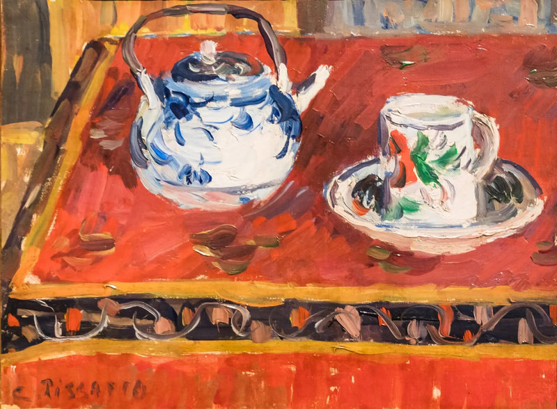 Still life, cup and teapot - Camille Pissarro
