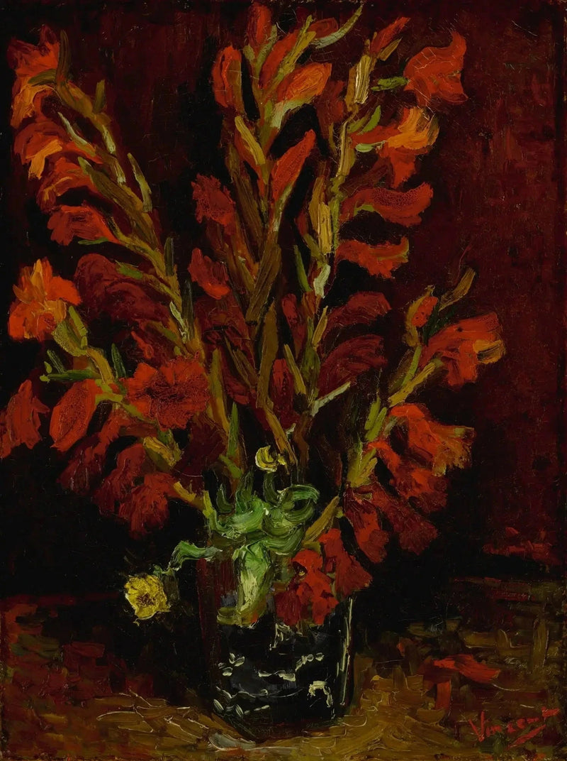 Still Life: Vase with Gladioli - Vincent van Gogh