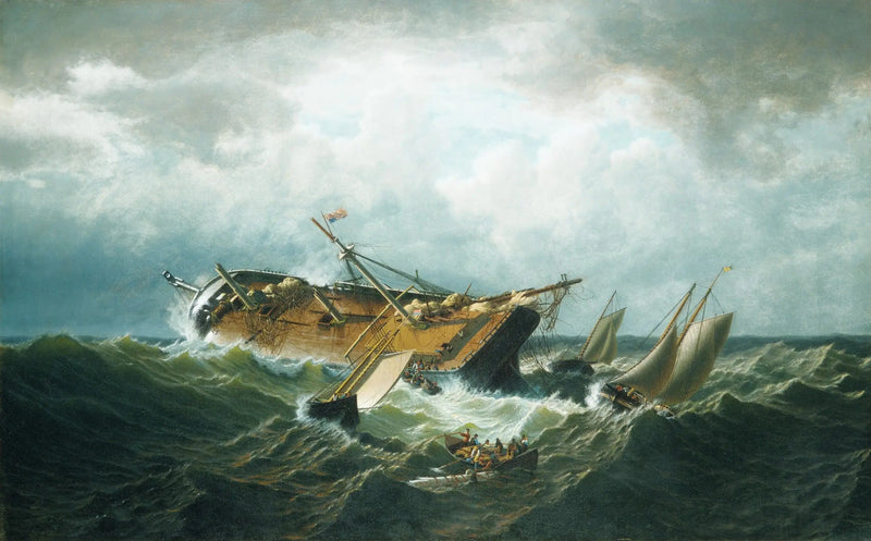 Merikato Nantucketin edustalla (Navrage Nantucketin edustalla myrskyn jälkeen) - William Bradford