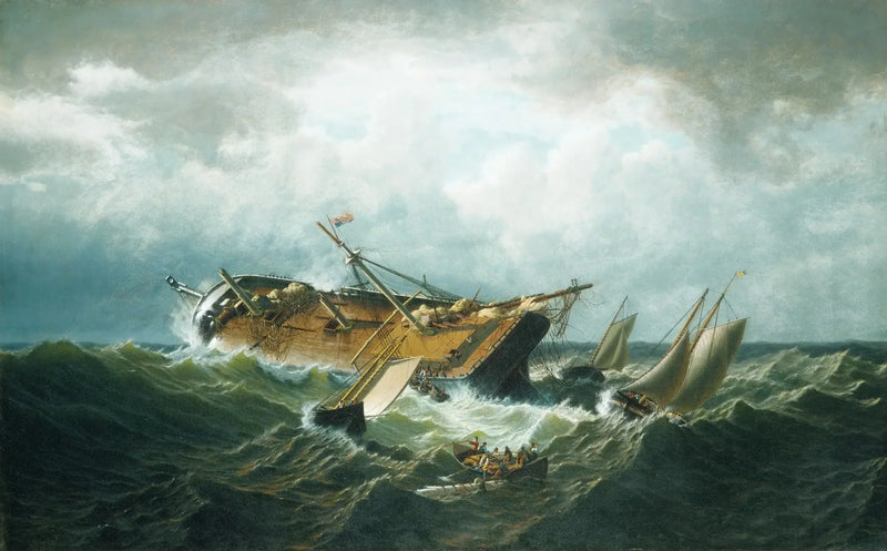 Merikato Nantucketin edustalla (Navrage Nantucketin edustalla myrskyn jälkeen) - William Bradford