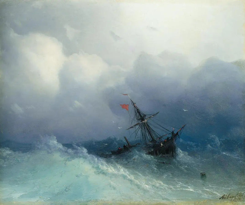 Laivaonnettomuus myrskyisessä meressä - Ivan Aïvazovski