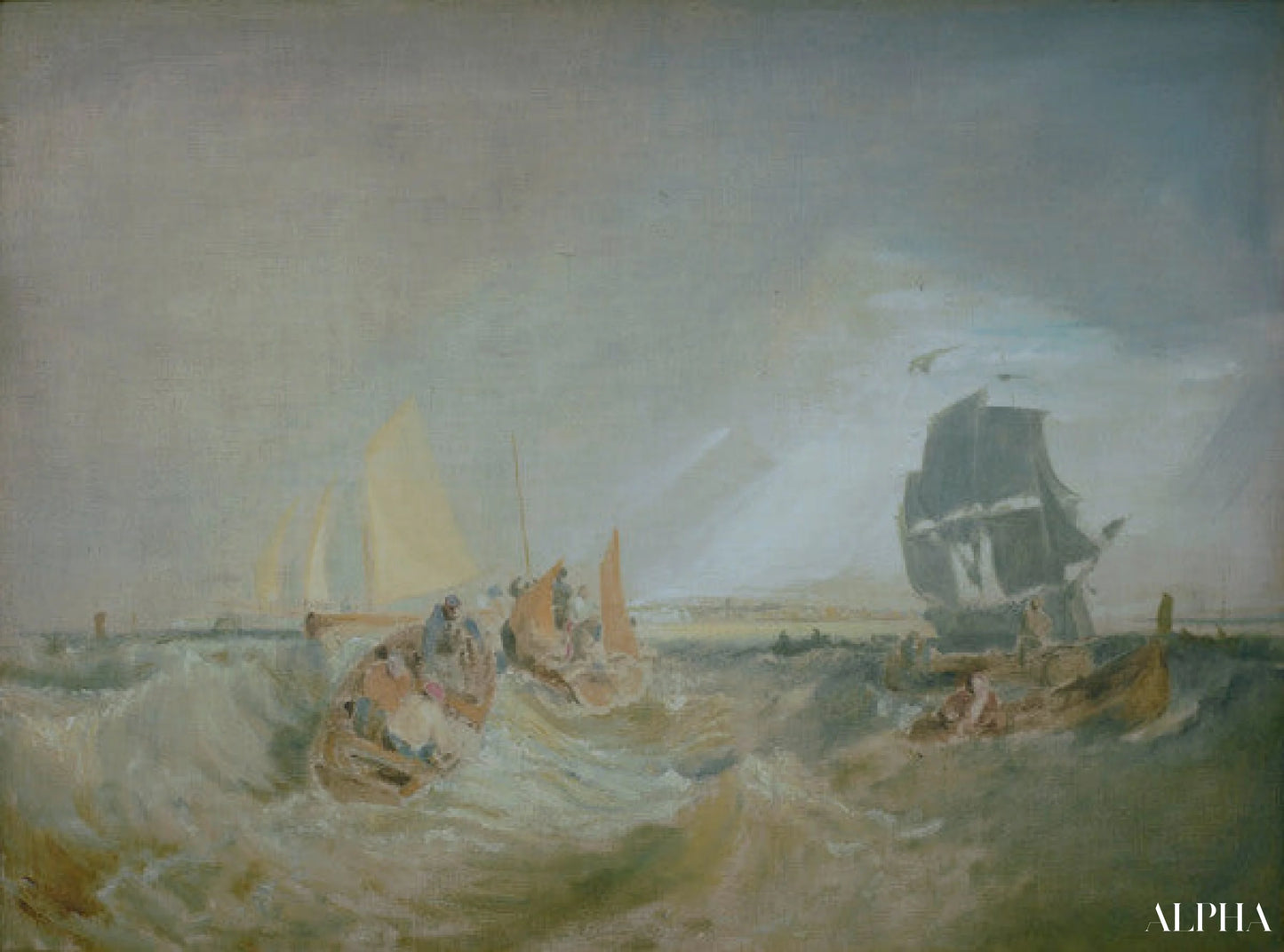 Navigointi Thamesin suistossa - William Turner - Korkealaatuiset taulujen ja maalauksien reproduktiot