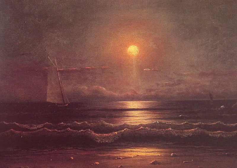 Naviguer au clair de lune - Martin Johnson Heade