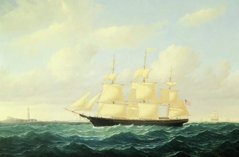 Bostonin majakan edustalla oleva aallokon laivakoipi - William Bradford