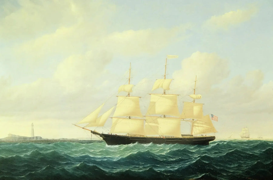 Bostonin majakan edustalla oleva aallokon laivakoipi - William Bradford