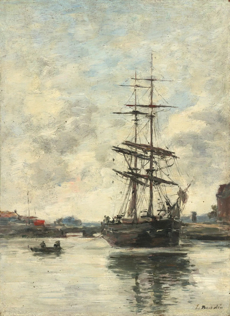 Laiva Touques-joella - Eugène Boudin