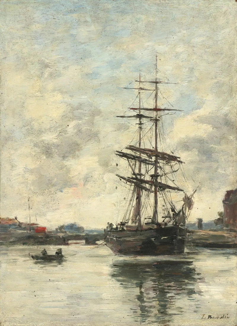 Laiva Touques-joella - Eugène Boudin