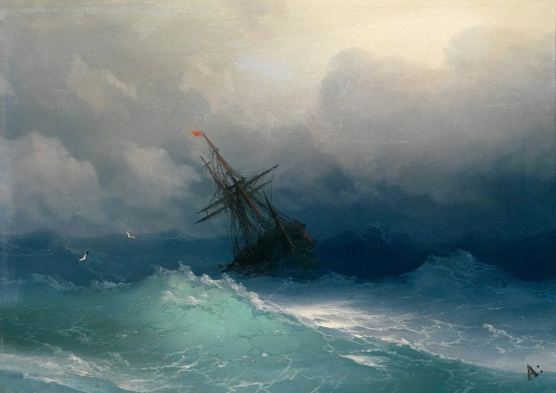 Laiva myrskyisellä merellä - Ivan Aïvazovski