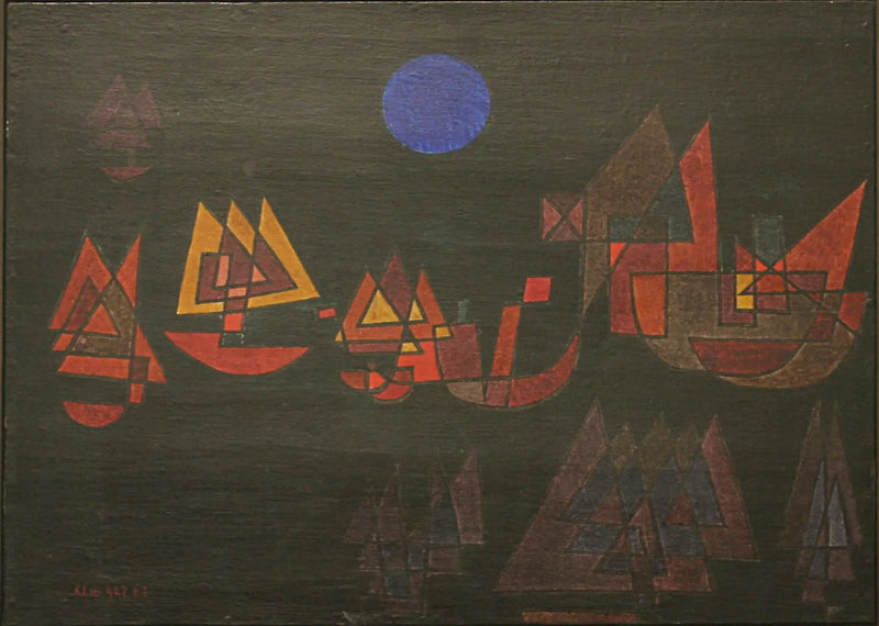 Laivat pimeässä - Paul Klee