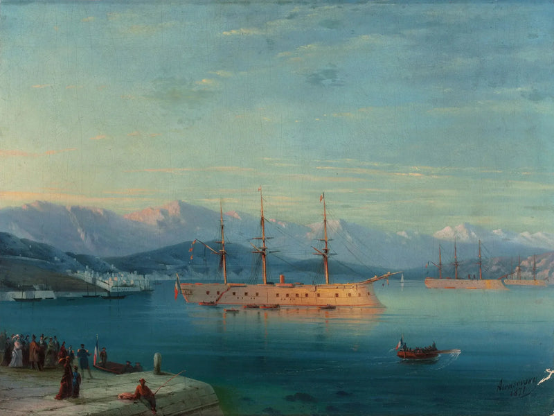 Ranskalaiset laivat Mustaltamereltä lähdössä - Ivan Aïvazovski