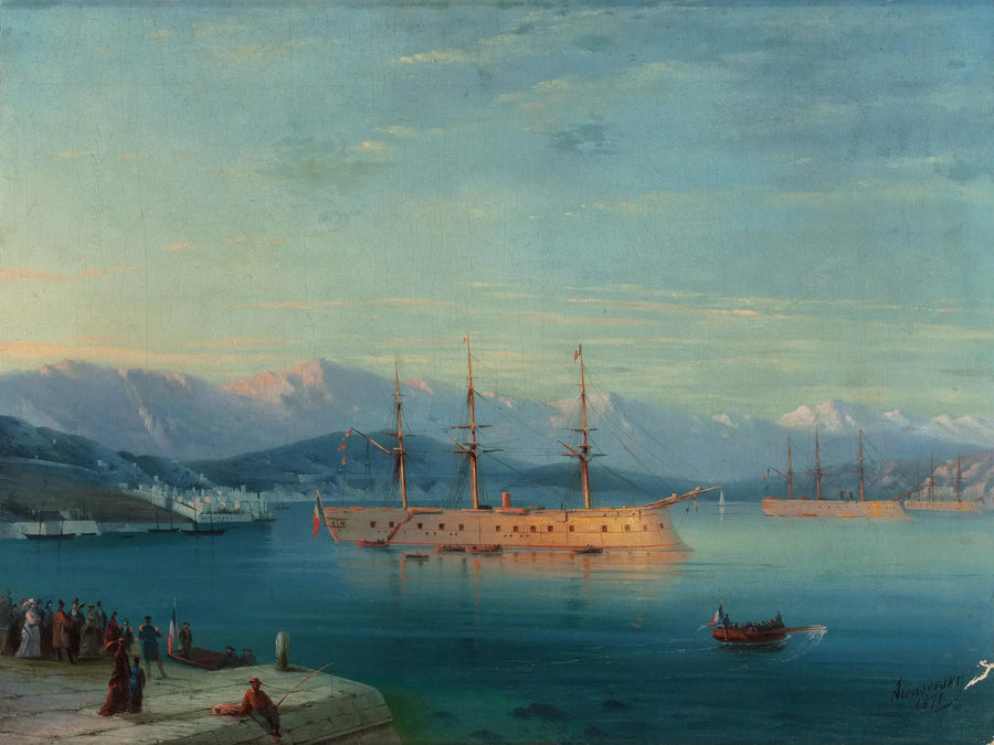 Ranskalaiset laivat Mustaltamereltä lähdössä - Ivan Aïvazovski