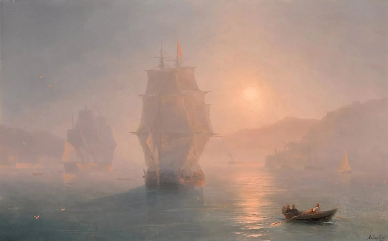 Laivat sumuisena aamuna - Ivan Aïvazovski
