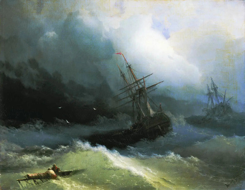 Laivoja myrskyisellä merellä - Ivan Aïvazovski