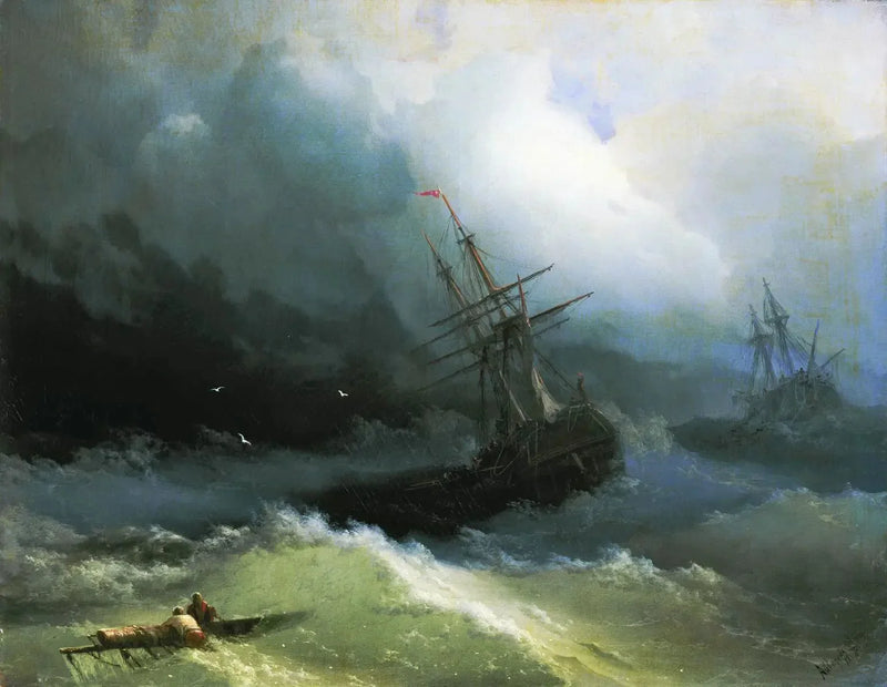 Laivoja myrskyisellä merellä - Ivan Aïvazovski