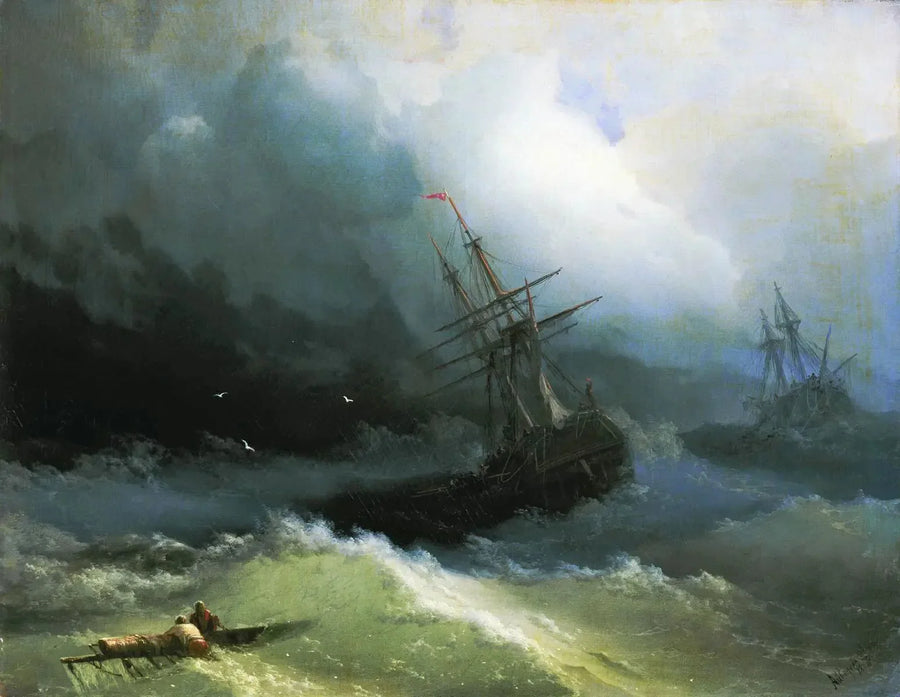 Laivoja myrskyisellä merellä - Ivan Aïvazovski