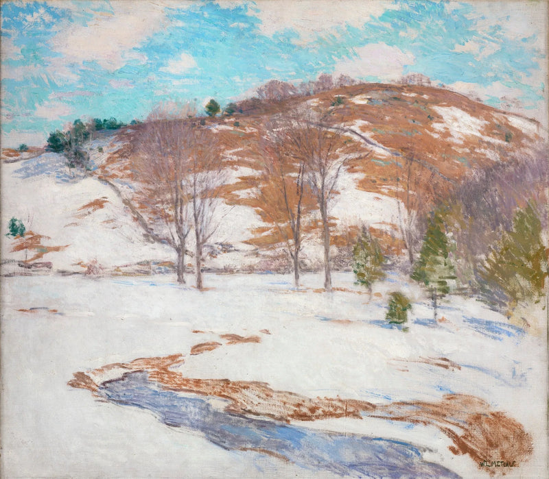 Lumi vuoristoseuduilla - Willard Metcalf