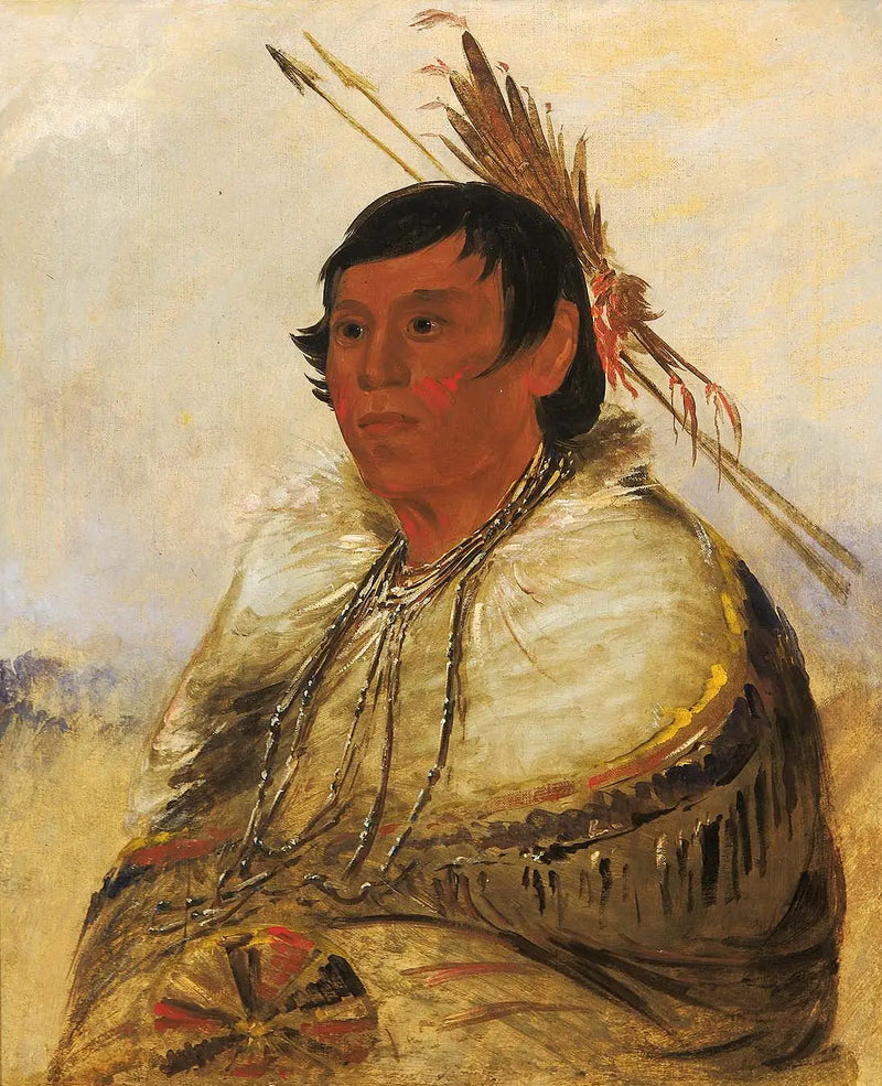 Ni-a-có-mo, Kiinnitä jalalla, un Brave - George Catlin