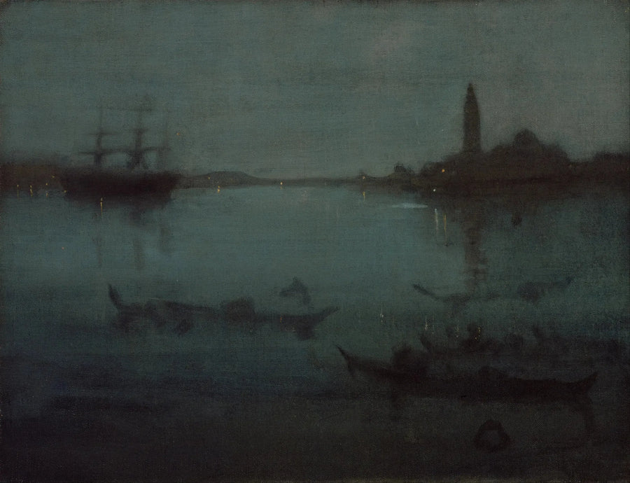 Yötaivas sinisessä ja hopeassa: Laguuni, Venetsia - James Abbott McNeill Whistler