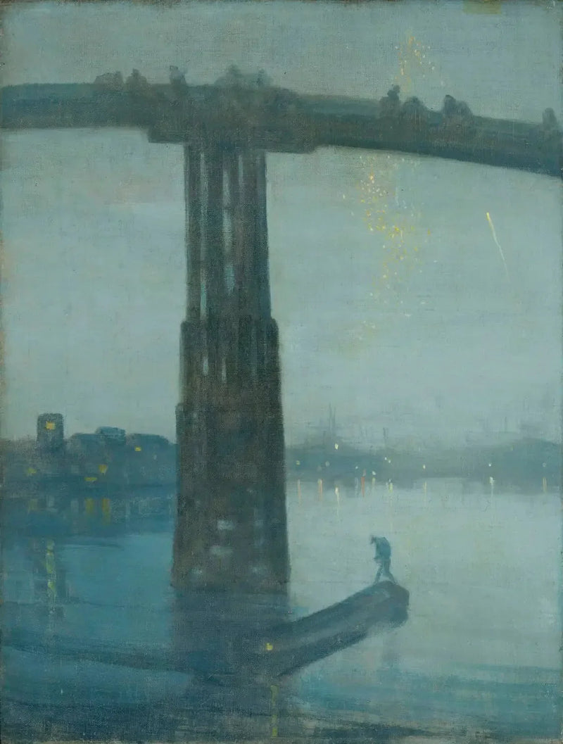 Yökuva sinisessä ja kultaisessa - Vanha Battersea-silta - James Abbott McNeill Whistler