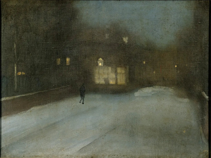 Yökuva harmaassa ja kullassa: Chelsea Snow - James Abbott McNeill Whistler