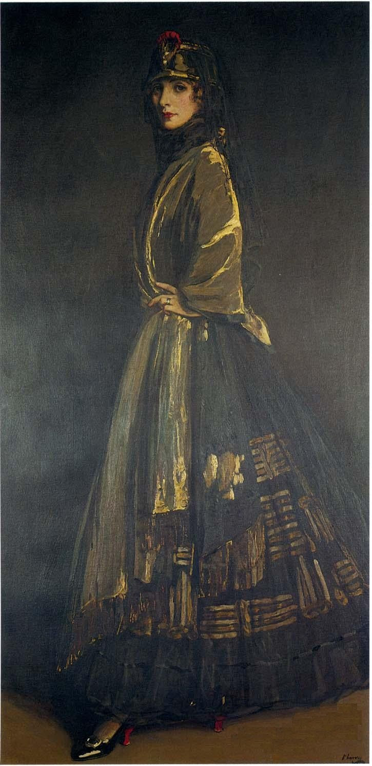Hasselpähkinä mustana ja kultaisena - John Lavery