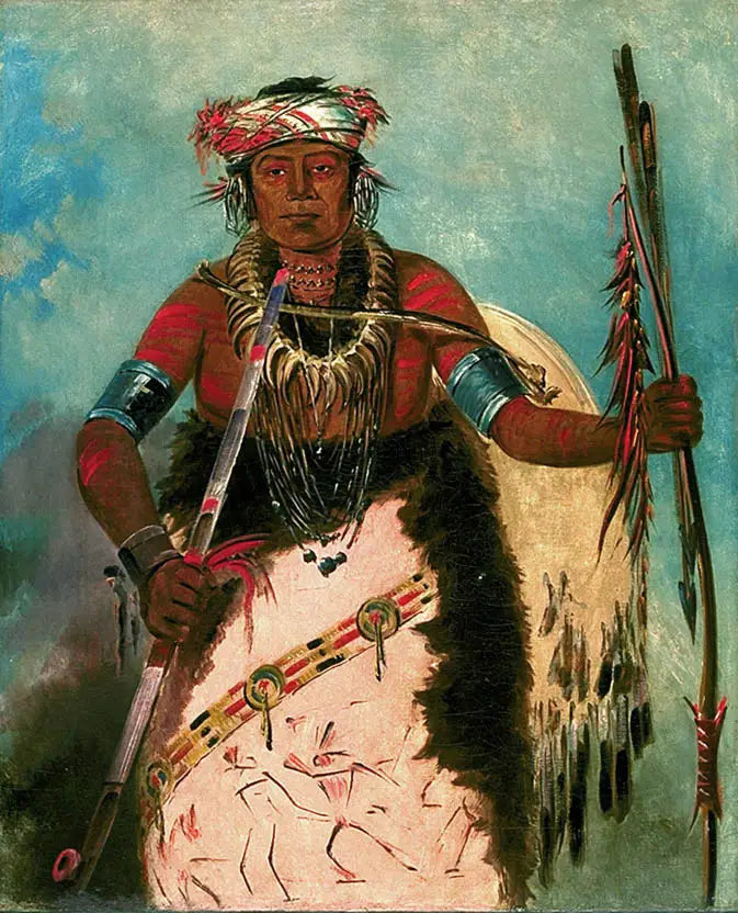 Notch-ee-níng-a, Sans Cœur, (kutsutaan Nuage Blanc), Heimon johtaja - George Catlin