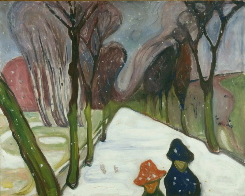 Uusi lumi bulevardilla - Edvard Munch