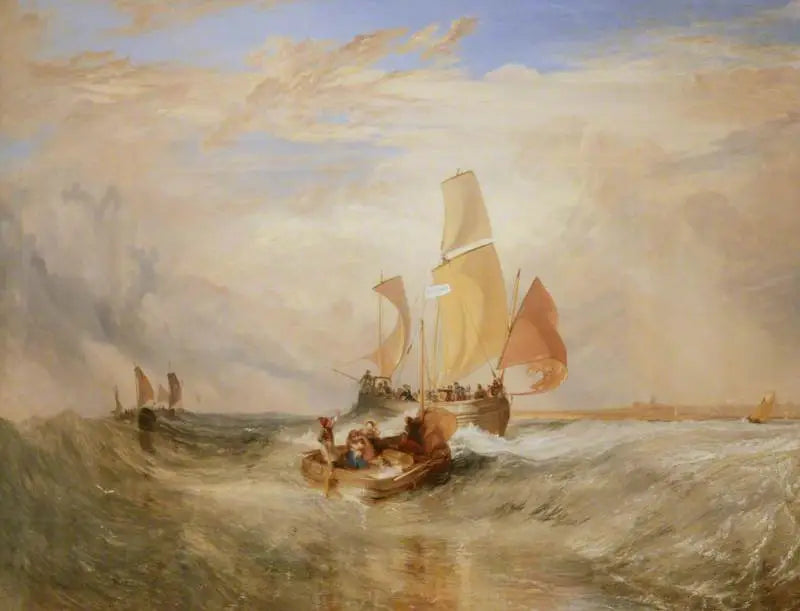 Nyt Maalarille (Köysi) – Matkustajat Astumassa Aboard - J. M. W. Turner