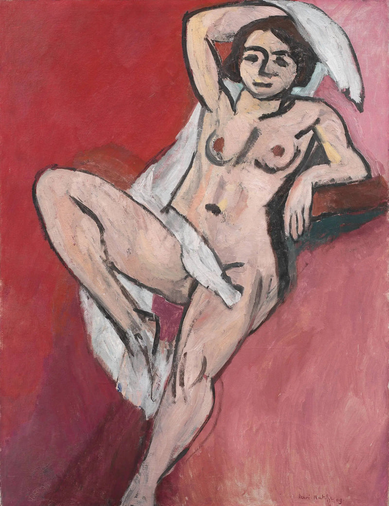 Nyt valkoisessa huivissa - Henri Matisse