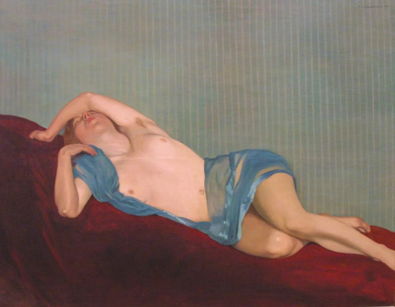 Nu a vihreän huivin - Félix Vallotton
