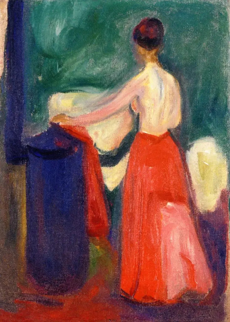 Nainen punaisessa hameessa - Edvard Munch