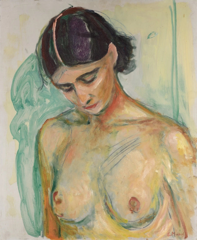 Alaston pää kallistuneena - Edvard Munch
