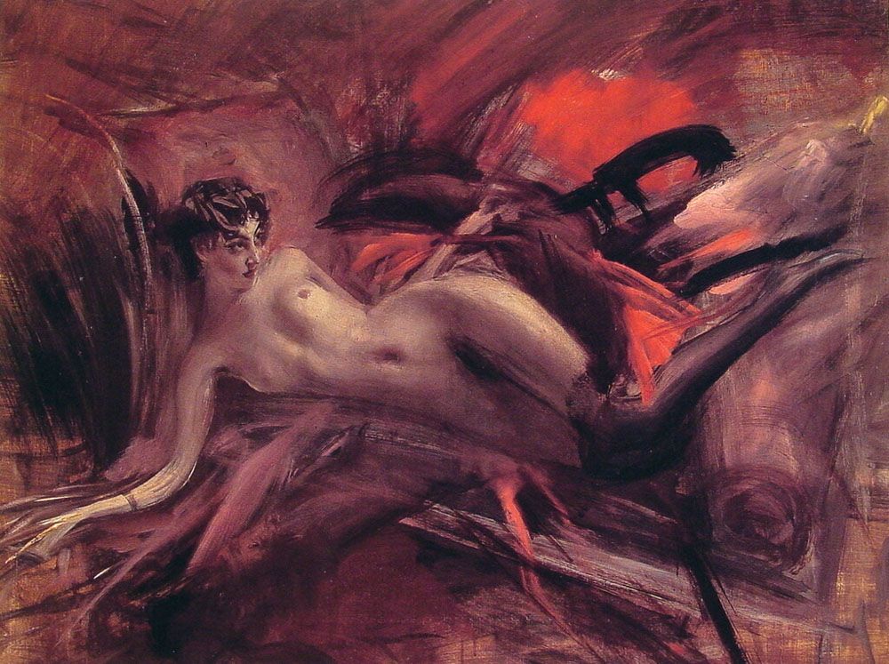 Nu allongé - Giovanni Boldini image 1 reproduction de peinture à l’huile