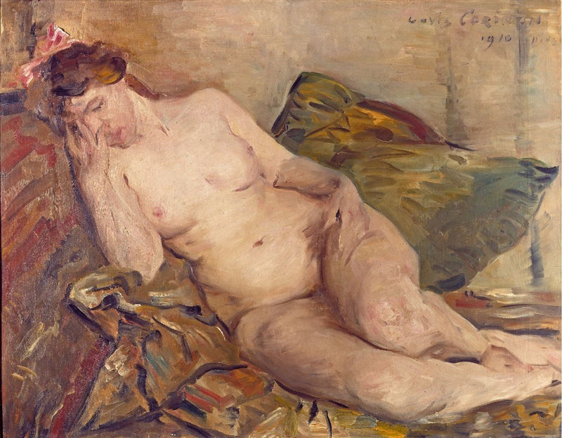 alaston makuuasennossa - Lovis Corinth