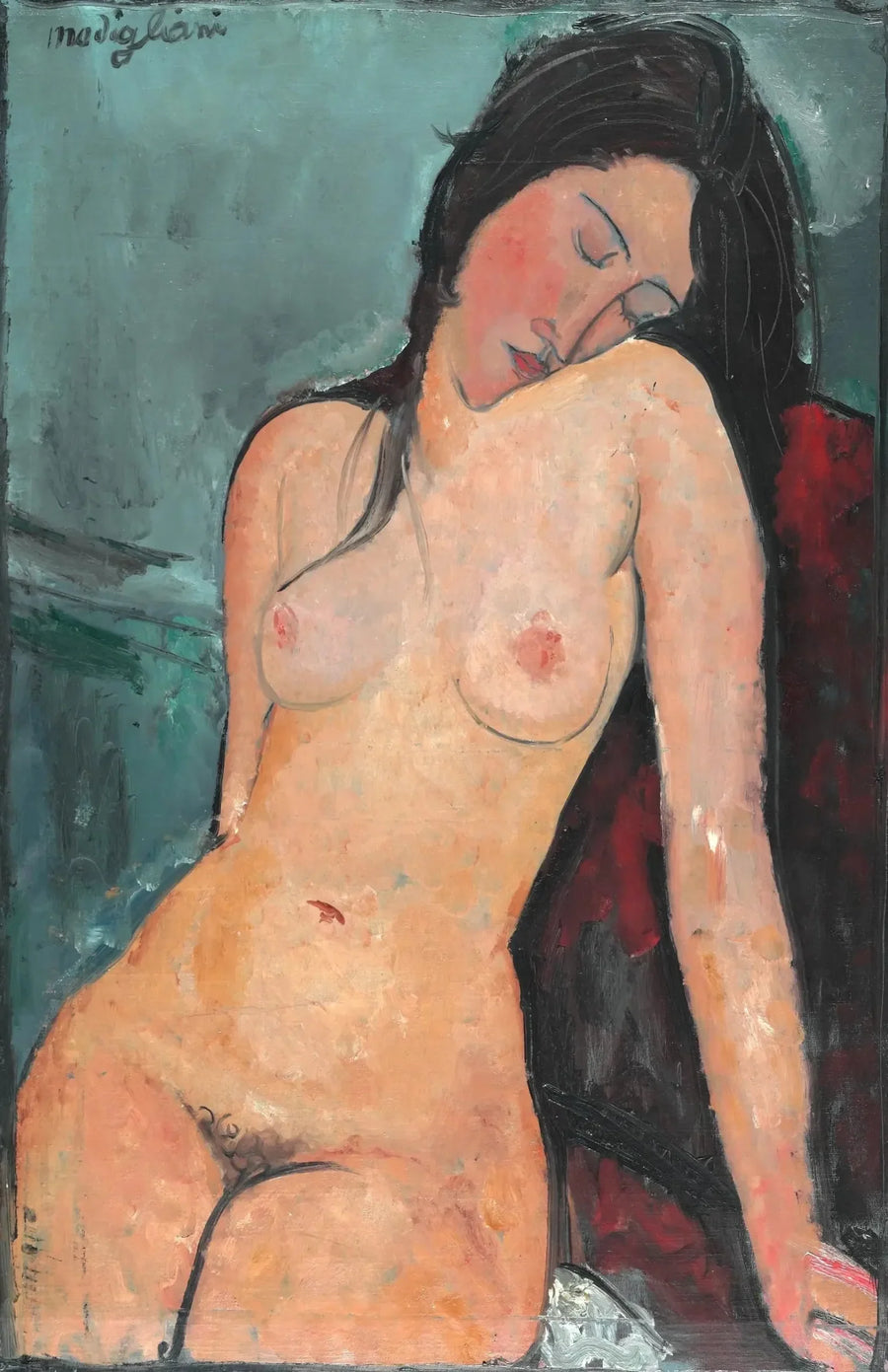 Nu istuva - Amedeo Modigliani