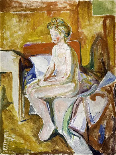 Nyt istuu sängyn reunalla - Edvard Munch