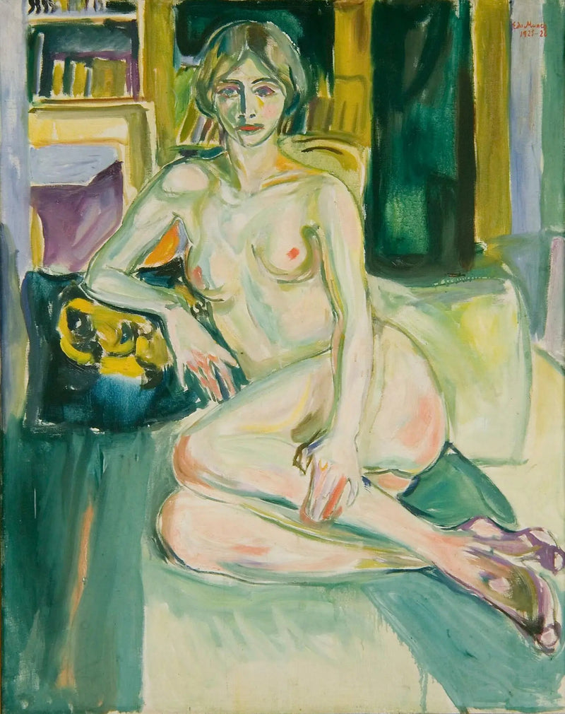 Nu, istuen sohvalla - Edvard Munch