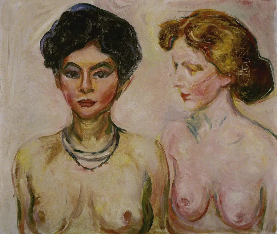Nuori vaalea ja tumma - Edvard Munch