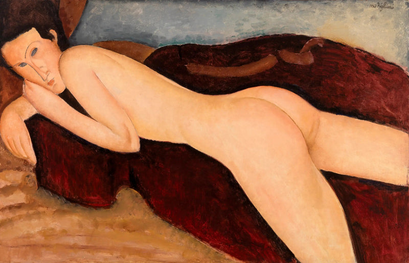 Selin makaava nainen - Amedeo Modigliani